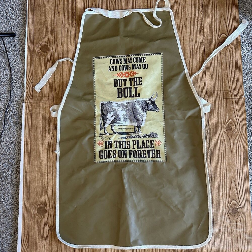 BBQ‎ cooking Grilling Apron Plastic Apron Bull Print